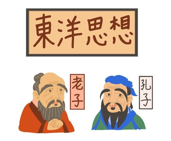 孔子と老子のイラスト