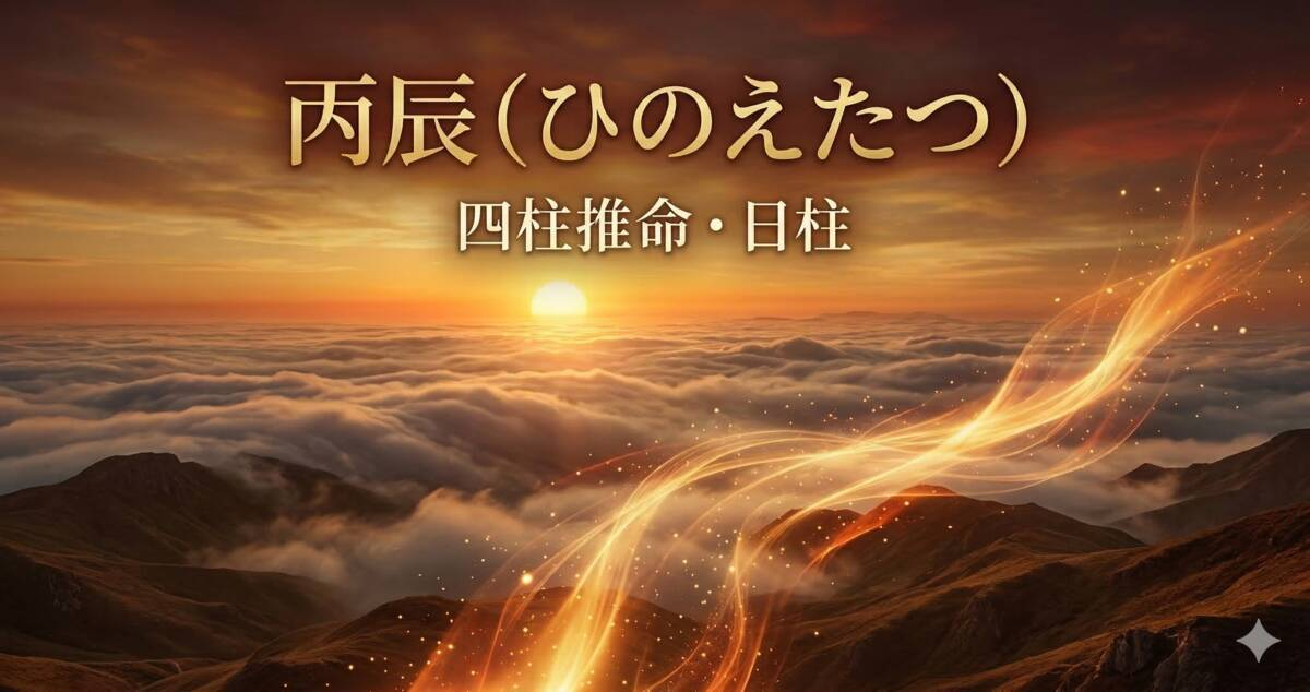 丙辰(ひのえたつ)の性格を象徴する太陽と大地のエネルギーイメージ|四柱推命・日柱