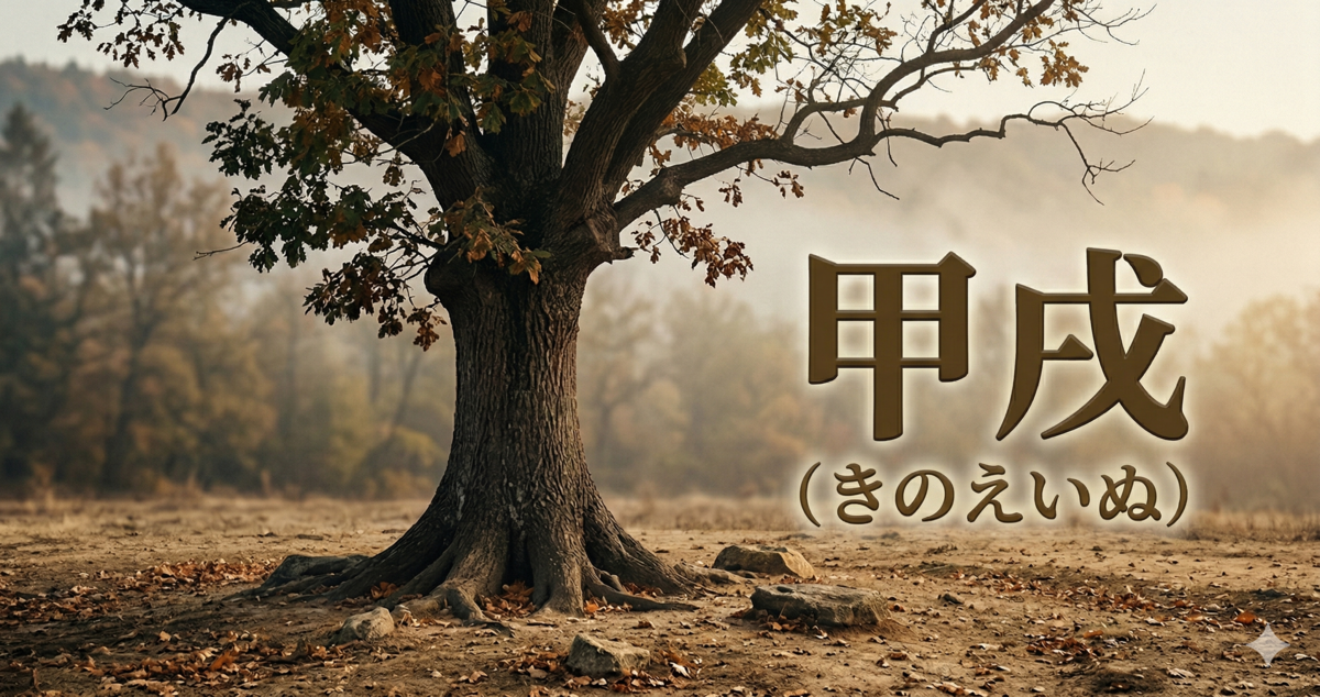 甲戌(きのえいぬ)日柱の性格|恋愛・相性・適職を解説する四柱推命イメージ