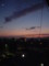 夕映えと惑星と月