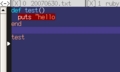 [Ruby][Emacs][スクリーンショット] flymake のテスト