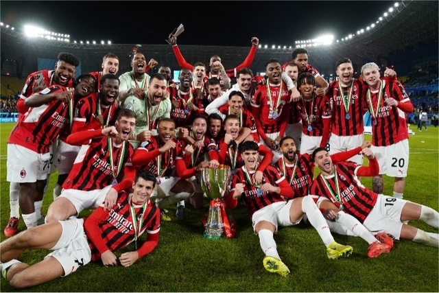 ラインデルス　ACミラン　24/25　ホーム　スーペルコッパ・イタリア決勝仕様 ラインデルス ACミラン 24/25 ホーム スーペルコッパ・イタリア決勝