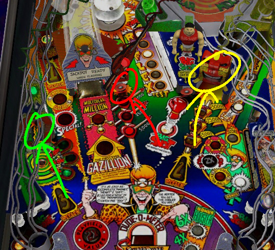 Williams jackbot ピンボール台上部スクリーン