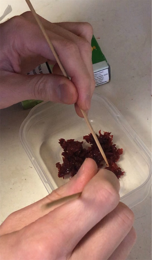 フレーバーの下拵え 聞茶の水煙草