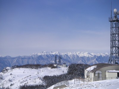 王ヶ頭から望む穂高、槍