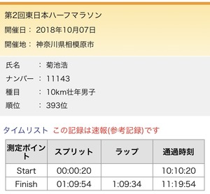 20181007東日本ハーフ10kランナーズアップデート