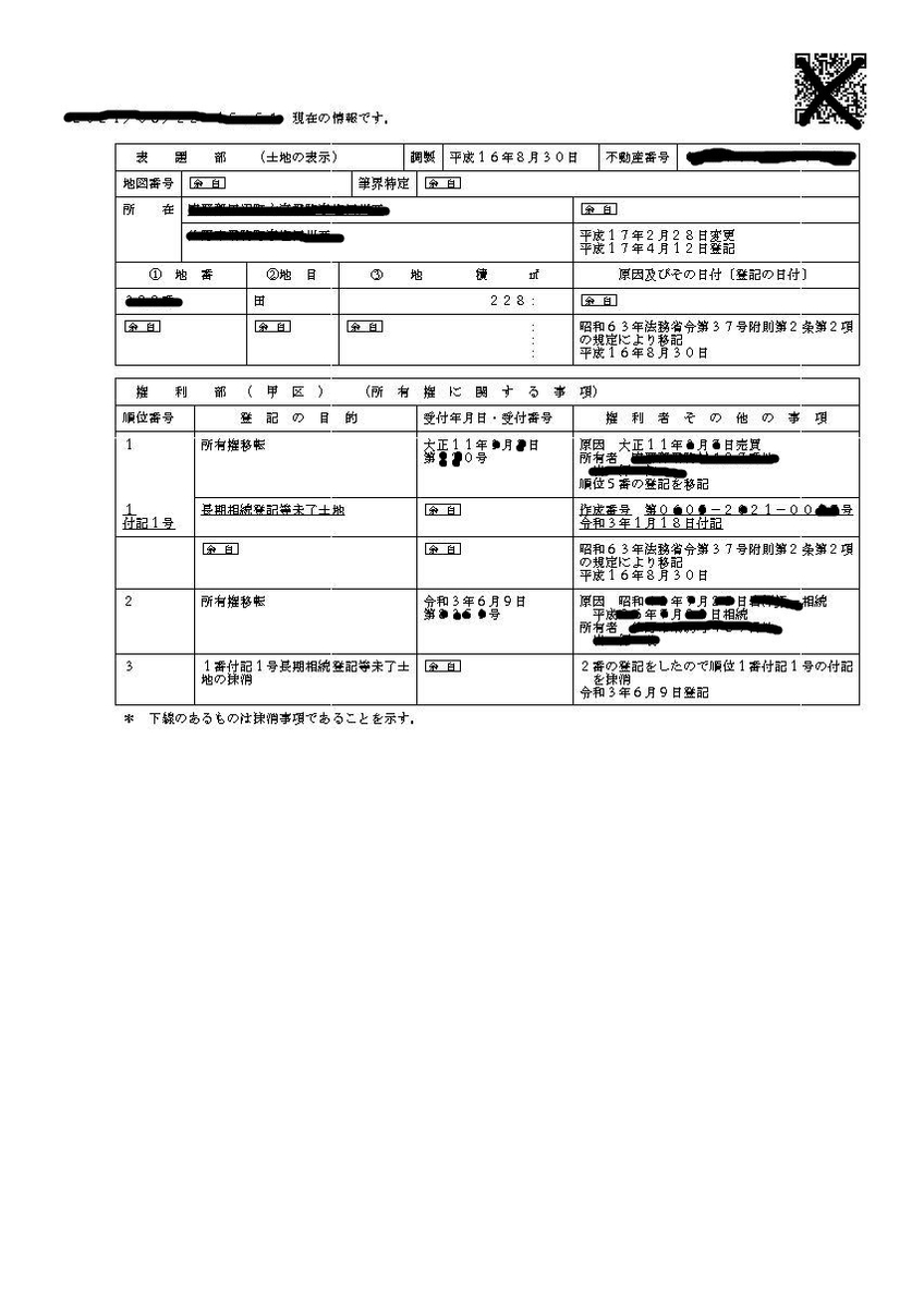 長期相続登記等未了土地の相続 - とある司法書士の戯れ言