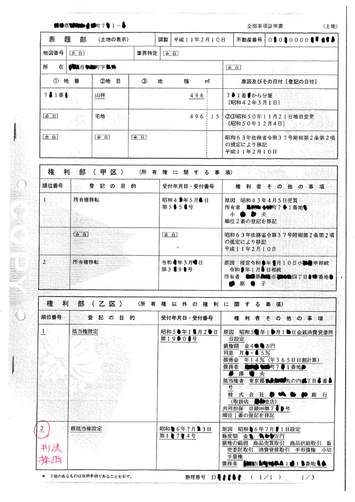 根抵当権抹消登記請求訴訟に基づく登記完了 - とある司法書士の戯れ言