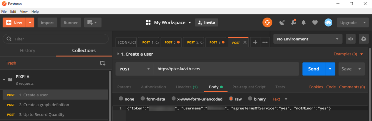 Call Pixela API with Postman