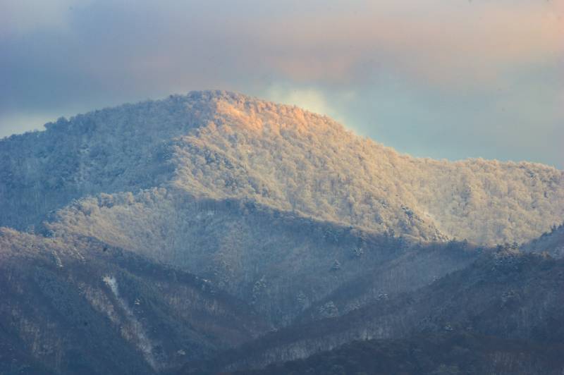 雪山の写真