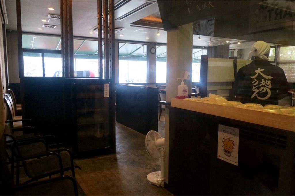 大地のうどん　内観　店内