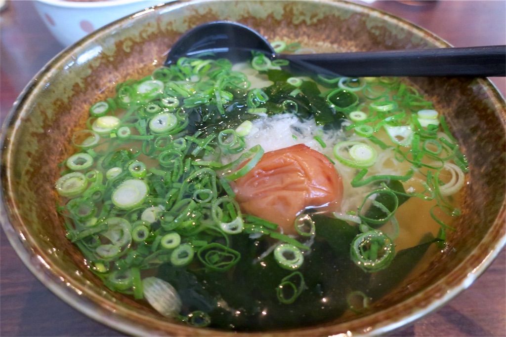 梅あっさり　温かいうどん