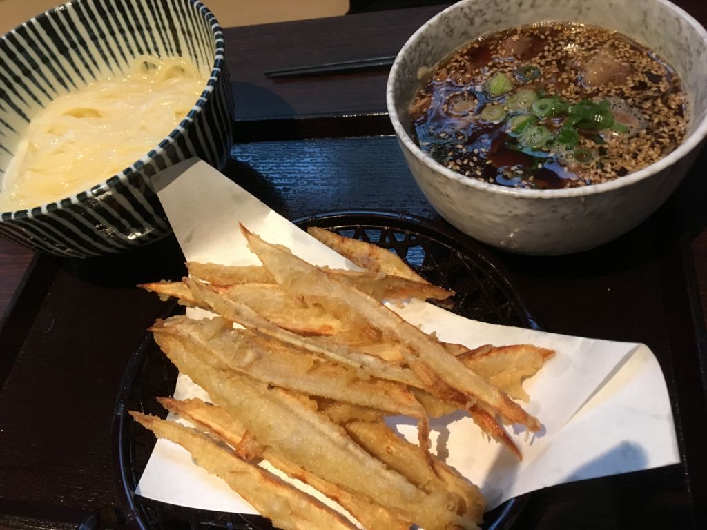 大地のうどん　ごぼ天うどん　ごぼう別皿