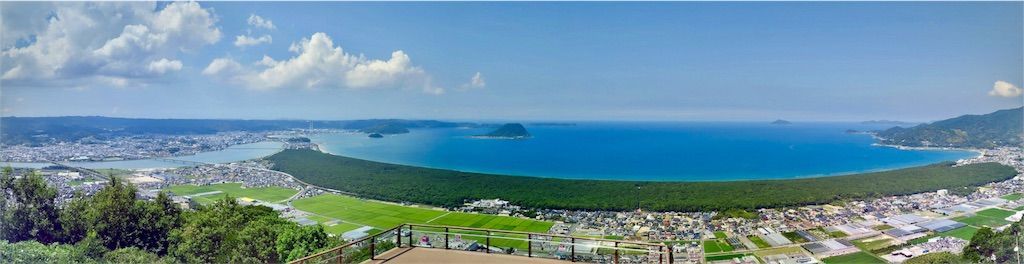 鏡山展望台からのパノラマ写真