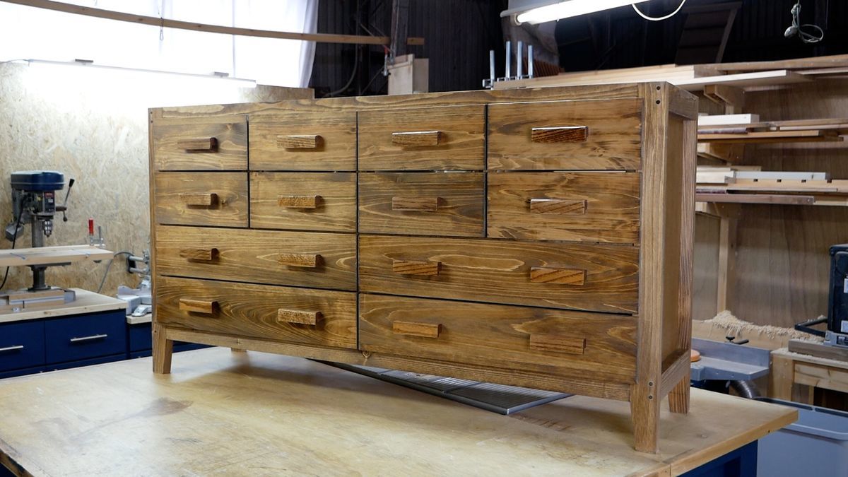 DIY】おしゃれリビング家具！収納たっぷりキャビネットの作り方 Part2