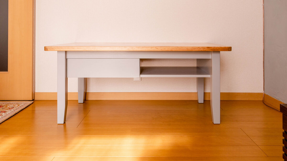 DIY】引き出し付きのおしゃれなローテーブルを作ってみました 