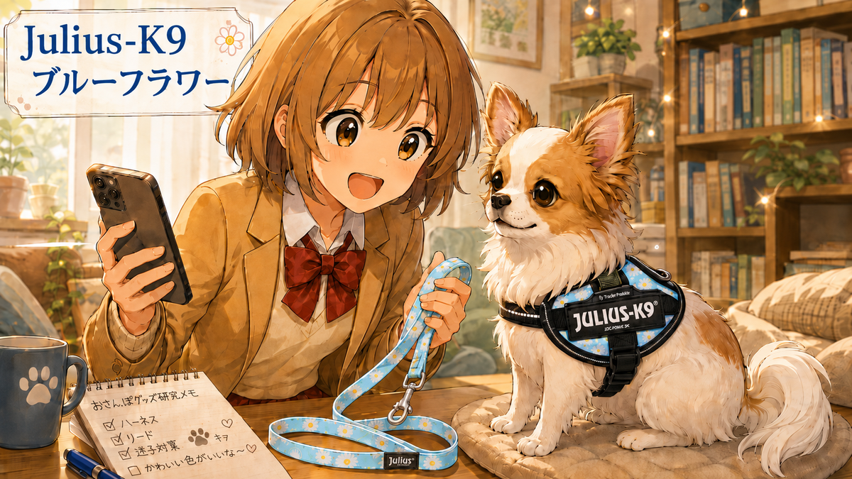 Julius-K9 日本限定ブルーフラワーが可愛い！ハーネスとリード