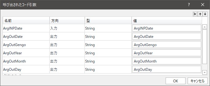 Invoke codeの引数