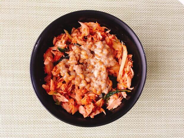 ツナキムチ納豆丼レシピ