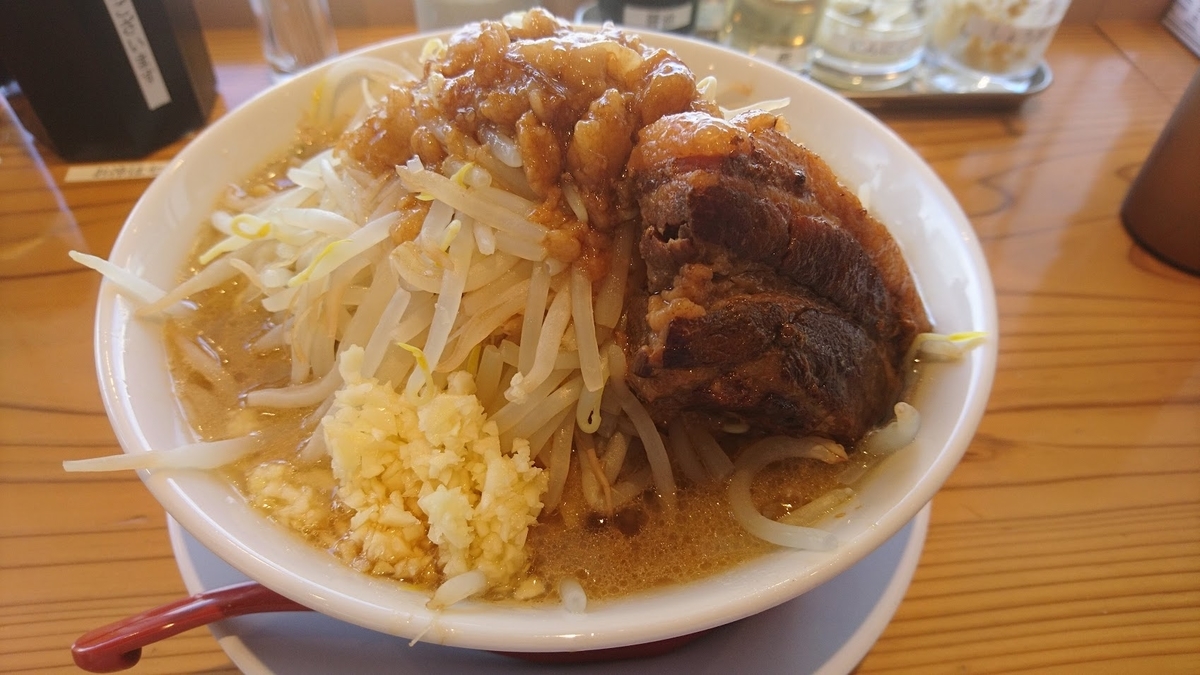 ガッツリ！ラーメン（野菜「マシ」）＠ガッツリ！えびすこ 2021年10月20日