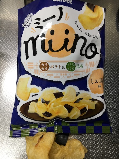 カルビー ミーノ 塩昆布 本日もお菓子日和 カルビー ミーノ 塩昆布 本日もお菓子日和