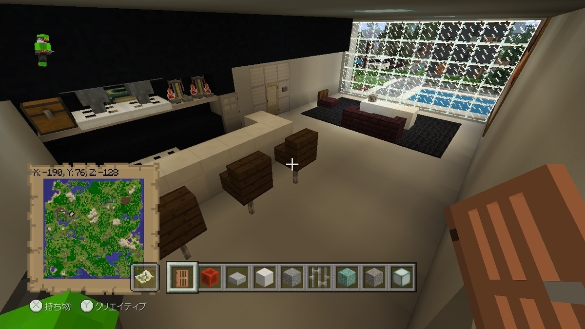 マインクラフト プール付き豪邸作ってみた 趣味room