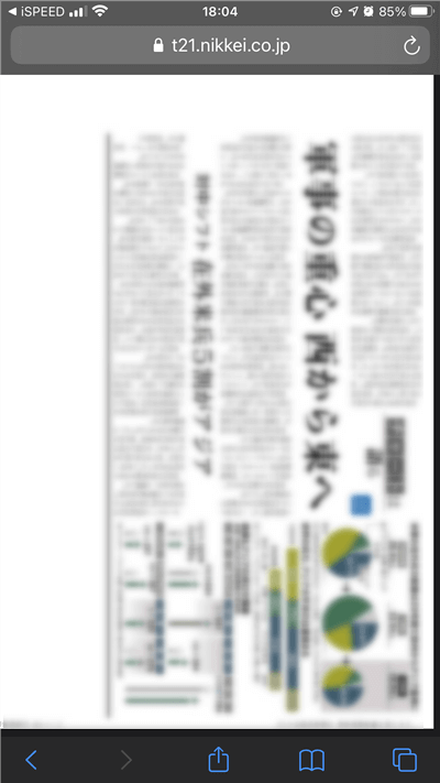 iSPEEDforMobileTrading日経テレコンPDF表示