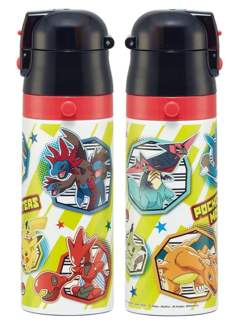 水筒の両面に載っているポケモンが確認できる画像