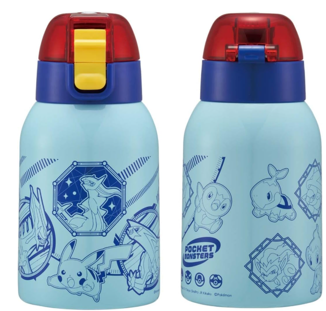 水筒の両面に載っているポケモンが確認できる画像