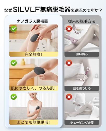 Simmor脱毛器の良さを他アイテムとの違い記載で示す画像