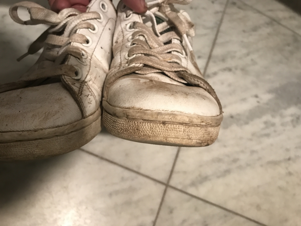 嫁のスタンスミスをいつものクリーナーで真っ白に 2回目 足るを知るを知る