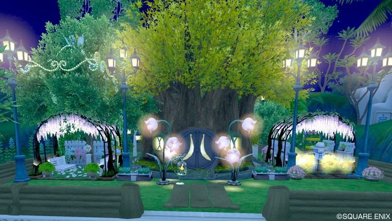 ドラクエ10 無課金でもインパクトのある家キット 内装 外装が桜にもなるツリーハウス Sサイズ ハウジング 今日のおきん