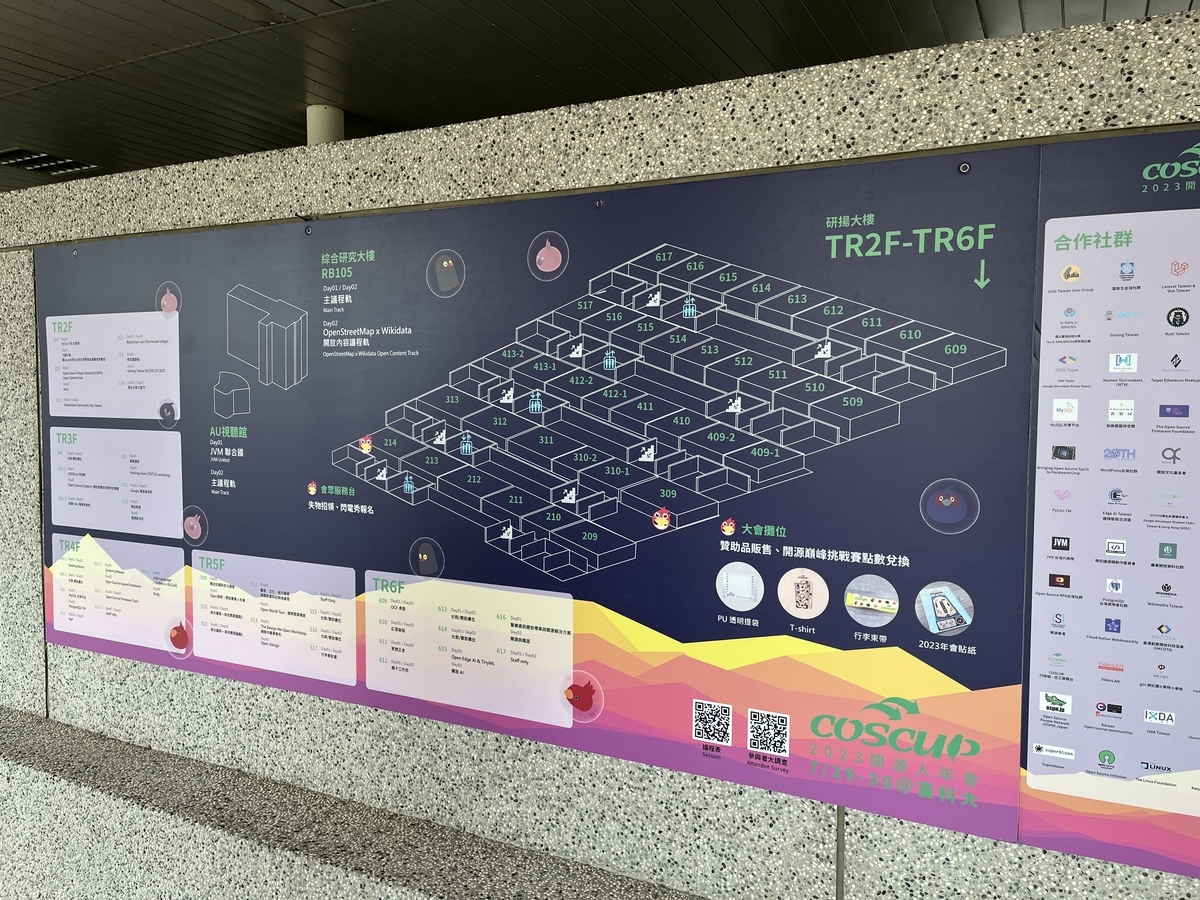 校舎1棟の2階から6階までがブースやセッション会場でした