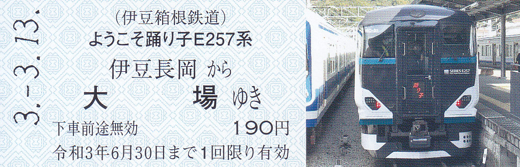 伊豆箱根鉄道 ようこそ踊り子ｅ２５７系記念乗車券特急券セット きっぷ なんでも屋さん ｎｅｘｔ