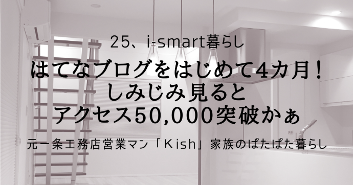 はてなブログをはじめて4カ月！しみじみ見るとアクセス50,000突破かぁ