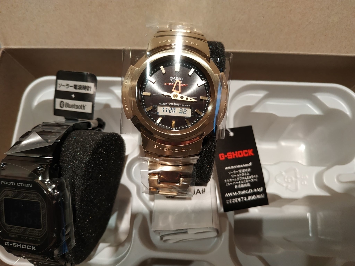 AWM-500GD-9AJF（ゴールド・フルメタル）G-SHOCK初のアナログ 