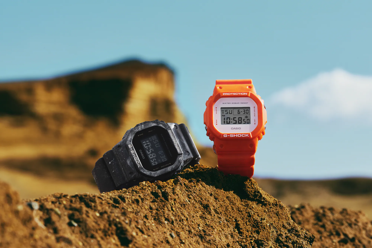 DW-5600WS-4JF(海面に映る夕日／オレンジ) #G-SHOCK #スクエアフォルム 
