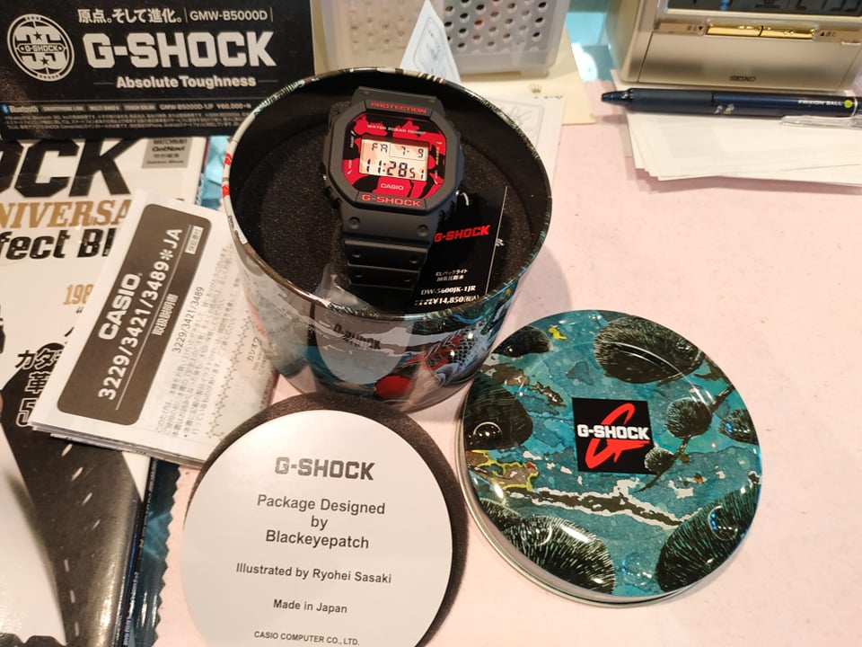 限定】G-SHOCK DW-5600JK-1JR 錦鯉 ブラックアイパッチ - メルカリ