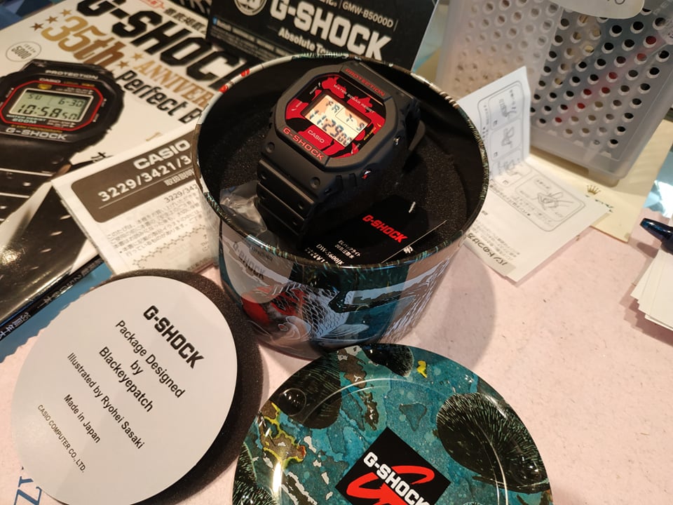 【限定】G-SHOCK DW-5600JK-1JR 錦鯉 ブラックアイパッチ 錦鯉＞シリーズ「黒」 | 静岡の宝石・時計専門店 内山