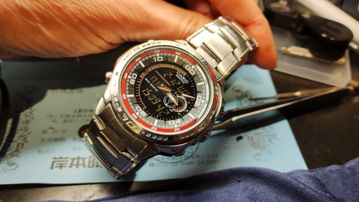 EFA-121D #4334 機番 #カシオ #エディフィス #EDIFICE #電池交換 #新潟 