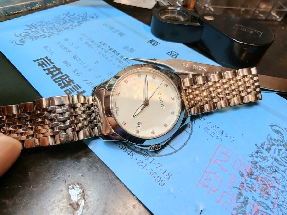GUCCI #グッチ #Gタイムレス 126.5 #腕時計 #ホワイトシェル #27mm 