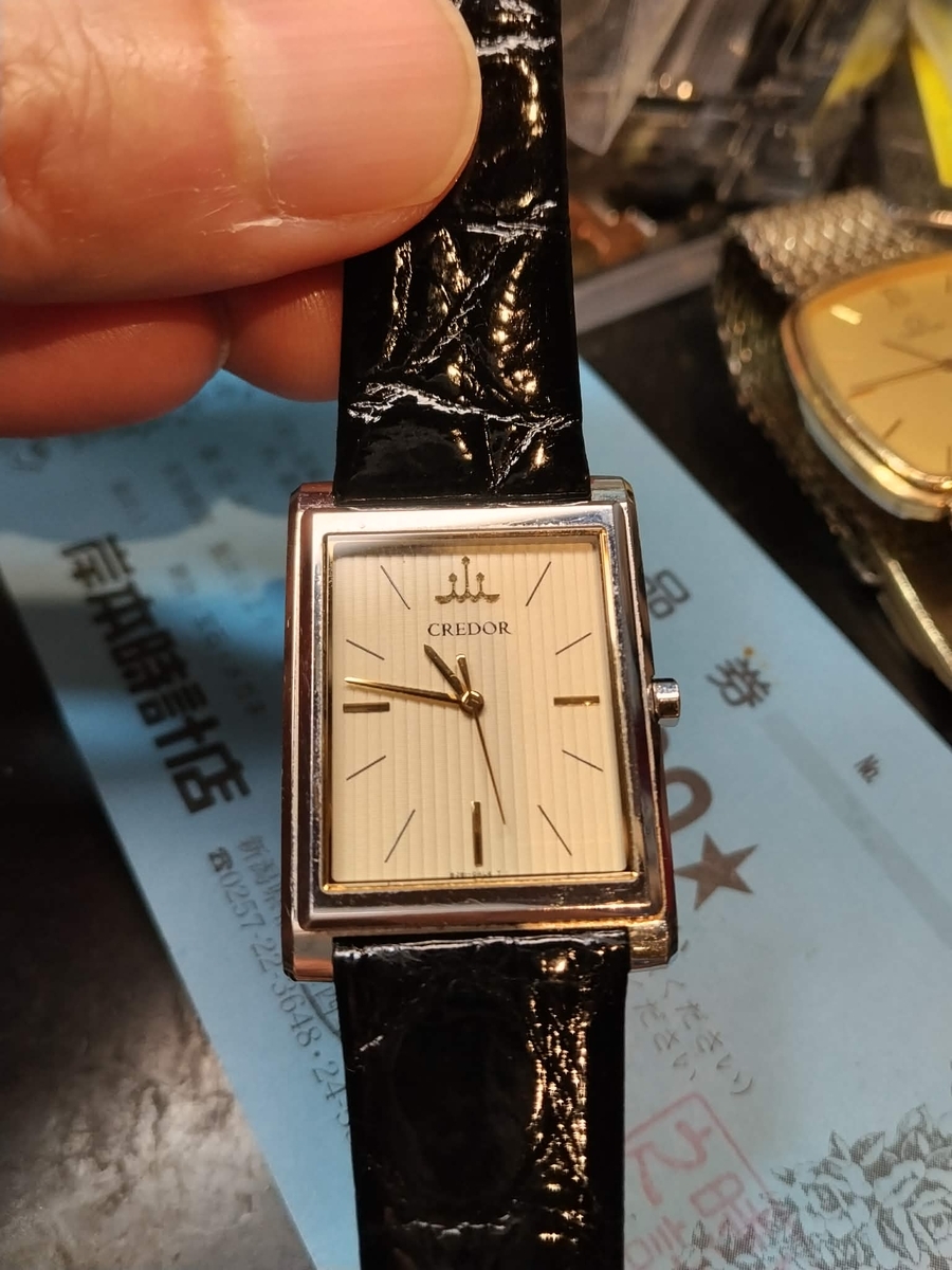 クレドール #CREDOR #セイコー #SEIKO #角型 #時計 #電池交換 #新潟県