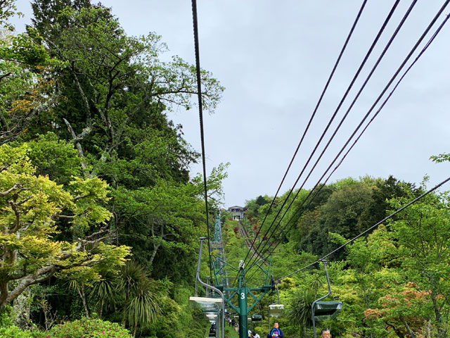 傘松公園へのリフト