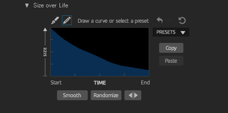 AfterEffects　粒子　ライフ