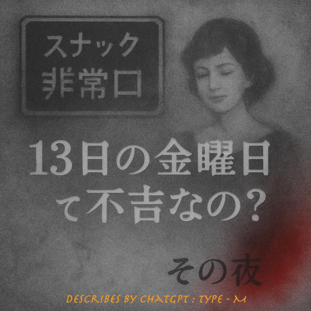 スナック非常口」 Vol.13『13日の金曜日って不吉なの？』 - 北のいわしノート