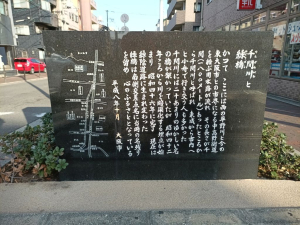 千間川と緑橋碑