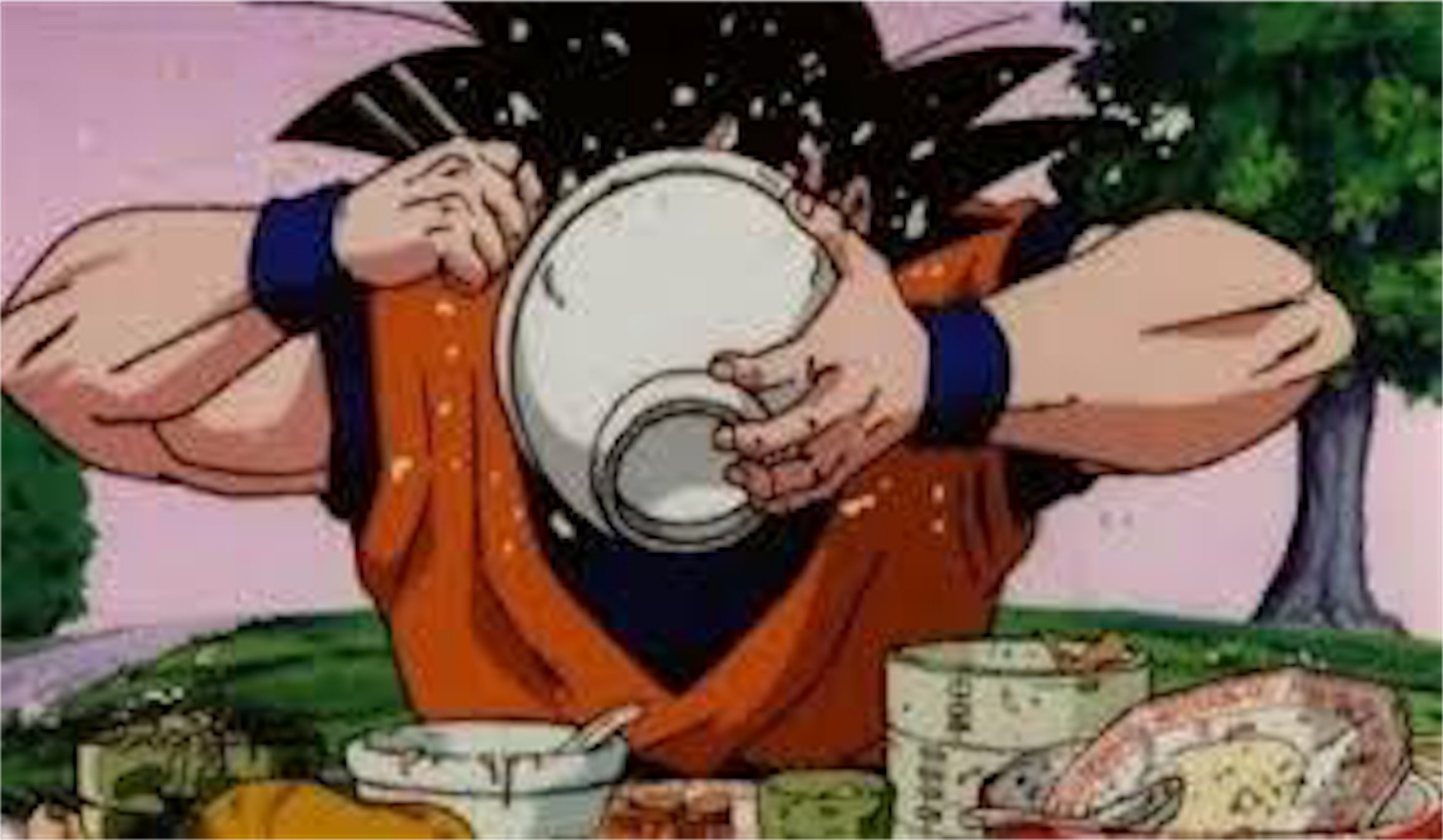 ドラゴンボールっぽくご飯を食べる方法 さえずるキウイズム