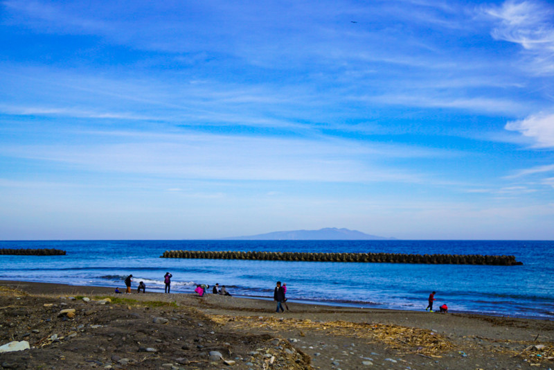 相模湾と砂浜