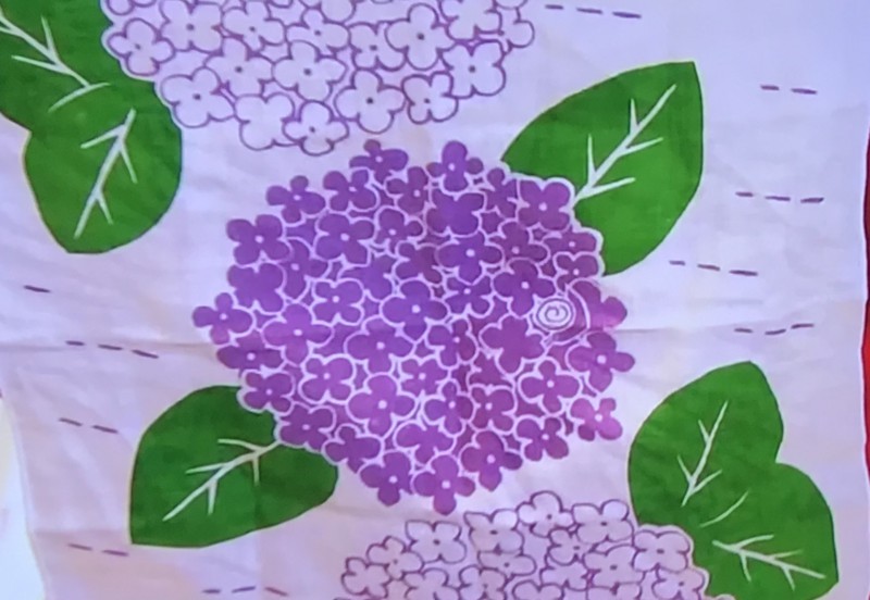 f:id:kiyo560808:20180610135110j:plain あじさい柄のハンカチ