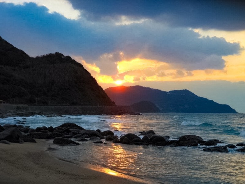 桜井二見ヶ浦の夕日